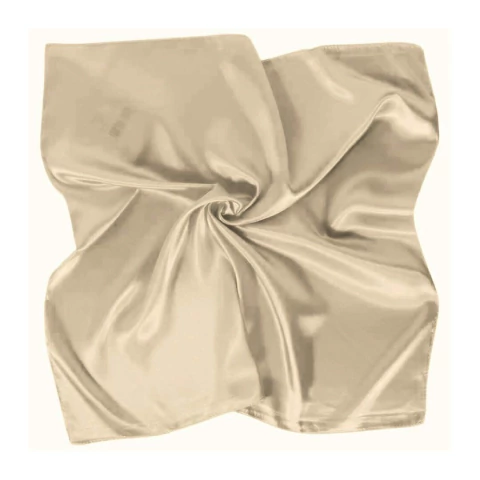 PAÑUELO DE SEDA BEIGE 70 X 70 (PÑ24)