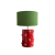 DOTTED TABLE LAMP BURGUNDY - Curiosa | Abajures Artesanais Cerâmica