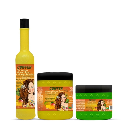 Kit Cliente Manga Rosa Coiffer Cosméticos (3 Unidades)