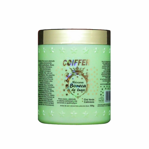 Máscara para Cabelos Quebradiços Boneca De Luxo Coiffer Cosméticos 500g