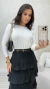Blusa Feminina Básica Manga Longa Em Algodão Gola Redonda