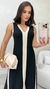 Imagem do Vestido Midi Bicolor Feminino Em Moletinho Regata Decote V