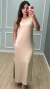 Vestido Bege Midi Regata Feminino - Spetaccolo Store