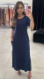 Imagem do Vestido Azul Marinho Midi Com Manga