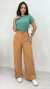 Calça Feminina Pantalona Em Crepe Com Elástico Bolsos Laterais - Spetaccolo Store