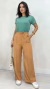 Imagem do Calça Feminina Pantalona Em Crepe Com Elástico Bolsos Laterais