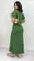 Imagem do Vestido Feminino Midi Básico Em Moletinho Com Manga Soltinho Fenda E Bolso Lateral