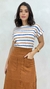 Blusa Básica Com Manga Curta Dobrada Feminina - comprar online