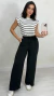 Calça Feminina Pantalona Em Crepe Com Elástico Bolsos Laterais na internet