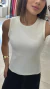 Blusa Feminina Canelada Regata Casual Em Algodão Básica - loja online