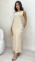 Vestido Bege Midi Regata Feminino - comprar online