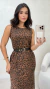 Imagem do Vestido Animal Print Feminino Regata Midi