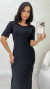 Vestido Feminino Midi Básico Em Moletinho Com Manga Soltinho Fenda E Bolso Lateral - loja online
