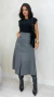 Imagem do Saia Feminina Midi Em Suede Bolso Frontal Fenda E Zíper