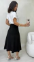 Imagem do Blusa Branca Feminina Básica Manga Dobrada