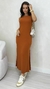 Vestido Terracota Regata Midi Feminino - comprar online