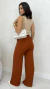 Calça Pantalona Terracota Feminina Em Crepe Com Bolsos Laterais na internet