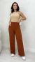 Imagem do Calça Pantalona Terracota Feminina Em Crepe Com Bolsos Laterais