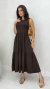 Imagem do Vestido Marrom Feminino Duas Marias Regata Midi