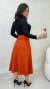 Blusa Feminina Básica Manga Longa Em Algodão Gola Redonda