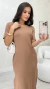 Vestido Feminino Midi Básico Em Moletinho Com Manga Soltinho Fenda E Bolso Lateral - loja online