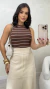 Blusa Feminina Canelada Regata Casual Em Algodão Básica na internet