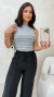 Blusa Feminina Canelada Regata Casual Em Algodão Básica - comprar online