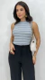 Imagem do Blusa Feminina Canelada Regata Casual Em Algodão Básica