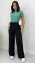 Imagem do Calça Feminina Pantalona Em Crepe Com Elástico Bolsos Laterais