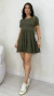Vestido Verde Feminino Curto Saia Duas Marias Com Manga - comprar online
