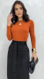 Blusa Feminina Básica Manga Longa Em Algodão Gola Redonda na internet