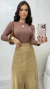 Blusa Feminina Básica Manga Longa Em Algodão Gola Redonda na internet