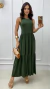 Vestido Verde Militar Feminino Duas Marias Regata Midi - comprar online
