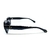 Óculos de Sol Feminino retangular pequeno todo em preto brilhante - Linea - comprar online