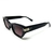 Óculos de Sol Feminino retangular todo em preto - Agata Preto - TM Eyeshop