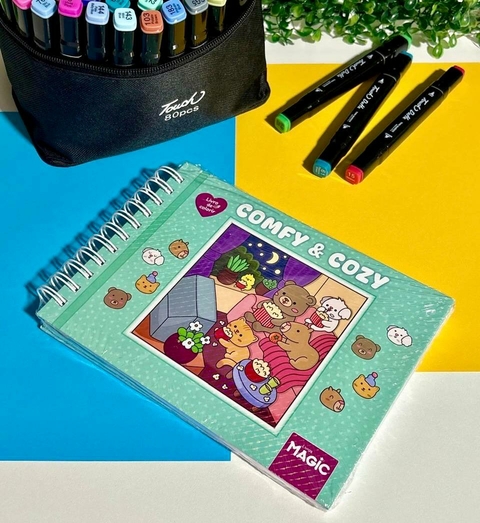 Livro para Colorir Comfy e Cozy Pets - Importado