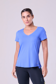 Camiseta Authen Keep Cool Decote V Uv50 |Azul - comprar online