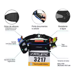 Cinto de Hidratacao Fully Loaded Fitletic Preto - P/M - loja online