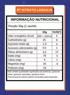 Imagem do BT Nitrato Sachê Dobro - Laranja e Morango 30g | Dobro
