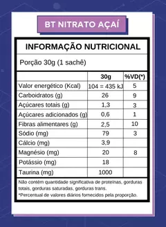 BT Nitrato Sachê Dobro - Acaí com Taurina 30g | Dobro