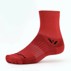 Meia De Compressao Swiftwick Aspire Four Cano Medio - Vermelha