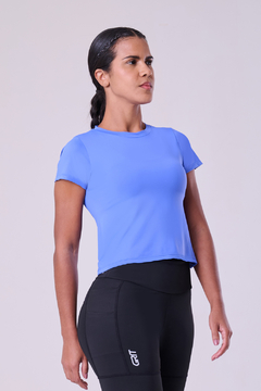 Camiseta Authen Keep Cool Decote V Uv50 |Azul