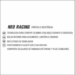 Pochete Para Corrida Neo Racing Fitletic Zíper - AZUL - loja online