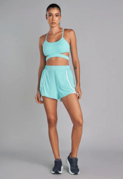 Shorts Zero Açucar Sobreposto Athletica - Verde Agua | Zero Açucar - comprar online