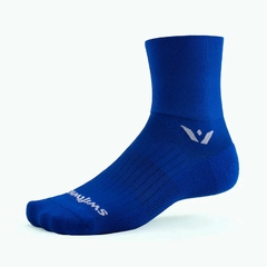 Meia de Compressao Swiftwick Aspire Four Cano Medio - Azul Cobalto