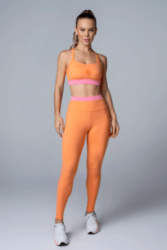 Legging Zero Açucar Texture Sport - Laranja Chronos | Zero Açucar - comprar online