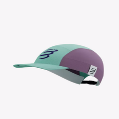 Bone 5 Panel Compressport - Cor:Verde+Roxo | Compressport