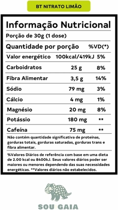 Bt Nitrato sabor Limao e Gengibre 450g (c/ cafeina) na internet