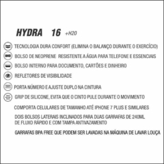 Cinto De Hidratação Hydra 16 Fitletic - Preto - P/M na internet