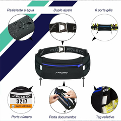 Pochete Para Corrida Ultimate I Fitletic Zíper Porta Gel E Número - Preta - Allsports Imports